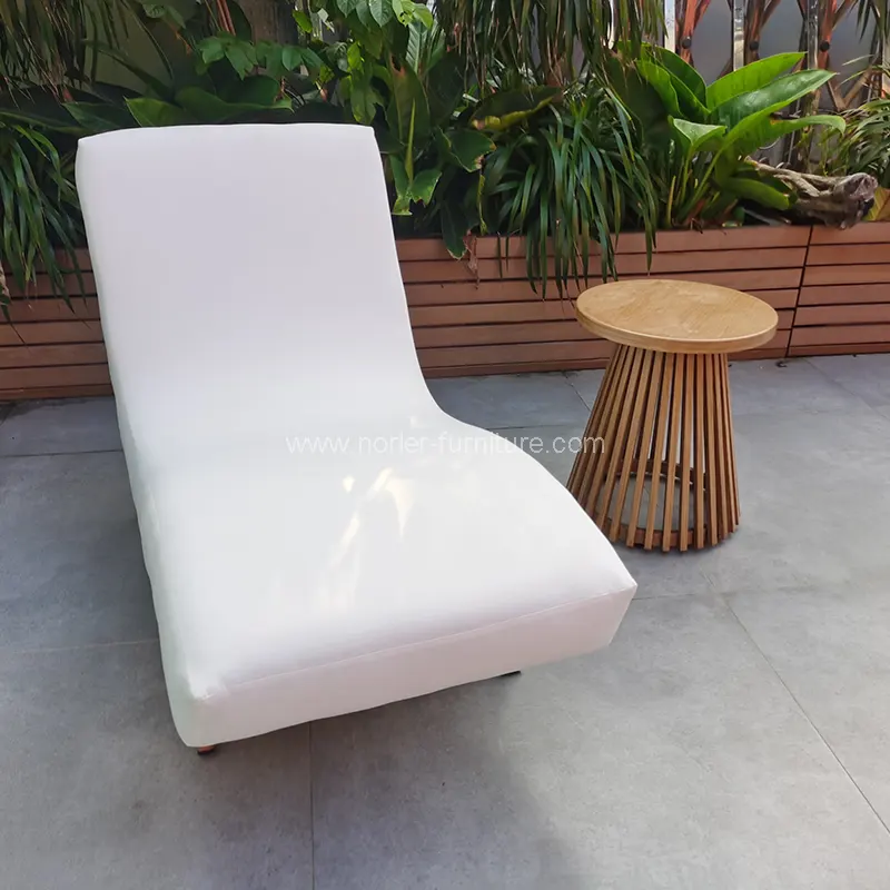 Fráma alúmanaim lasmuigh lounger gréine fabraice upholstered