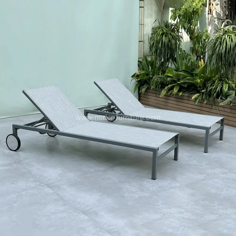 Fráma Alúmanaim Allamuigh le Rothaí Sun Lounger